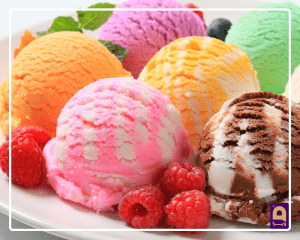 بستنی در عکاسی غذایی