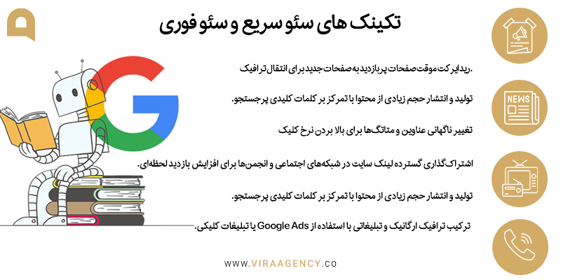 تکنیک های سئو سریع و فوری